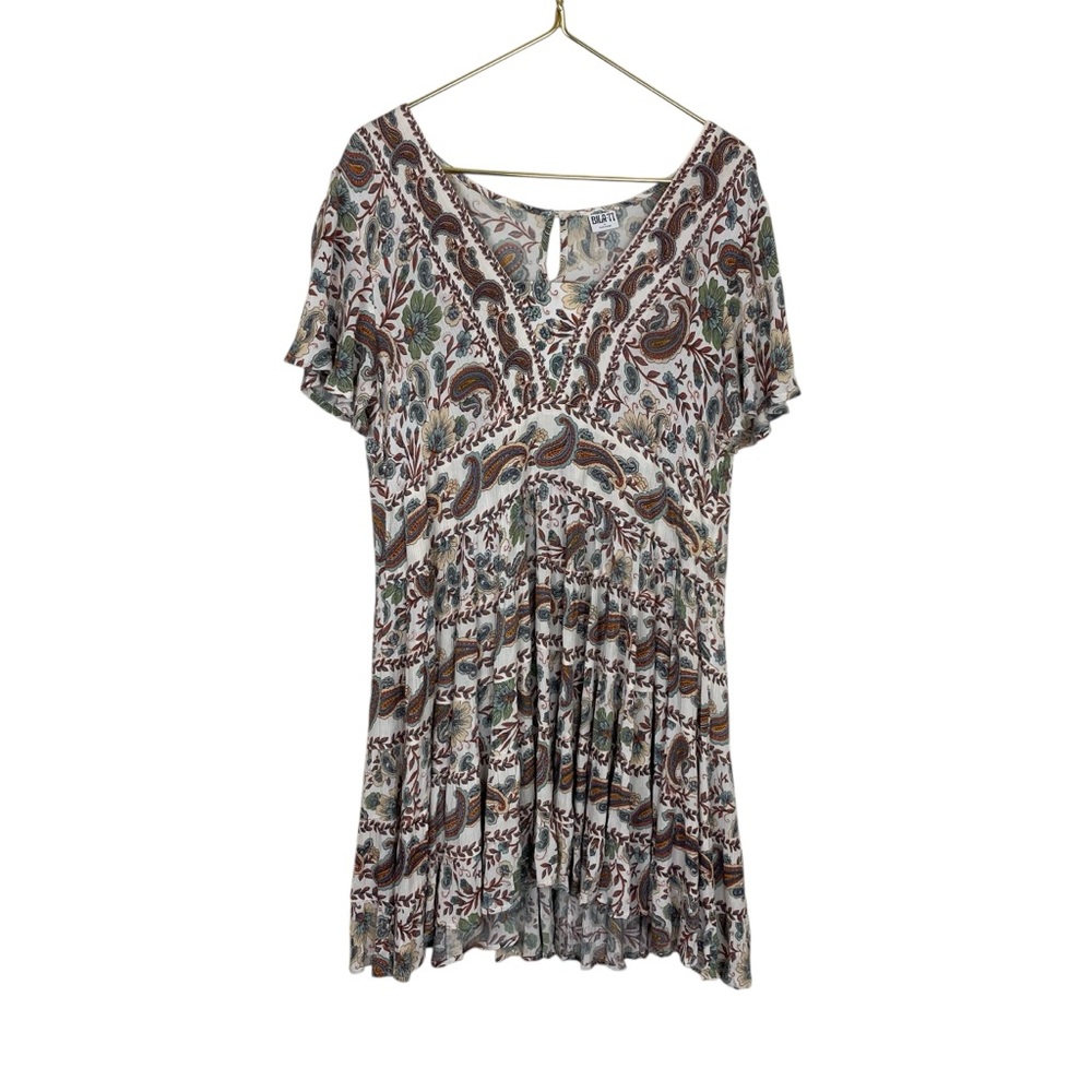 ⭐️2/$20 Bila 77 Boho Indie Paisley Flare Mini Dress